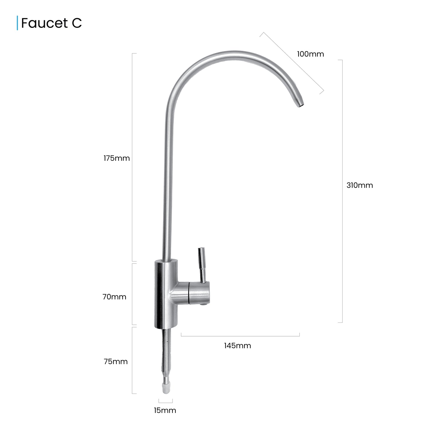 Boston Water Filter Faucet  Full Stainless Steel  304
