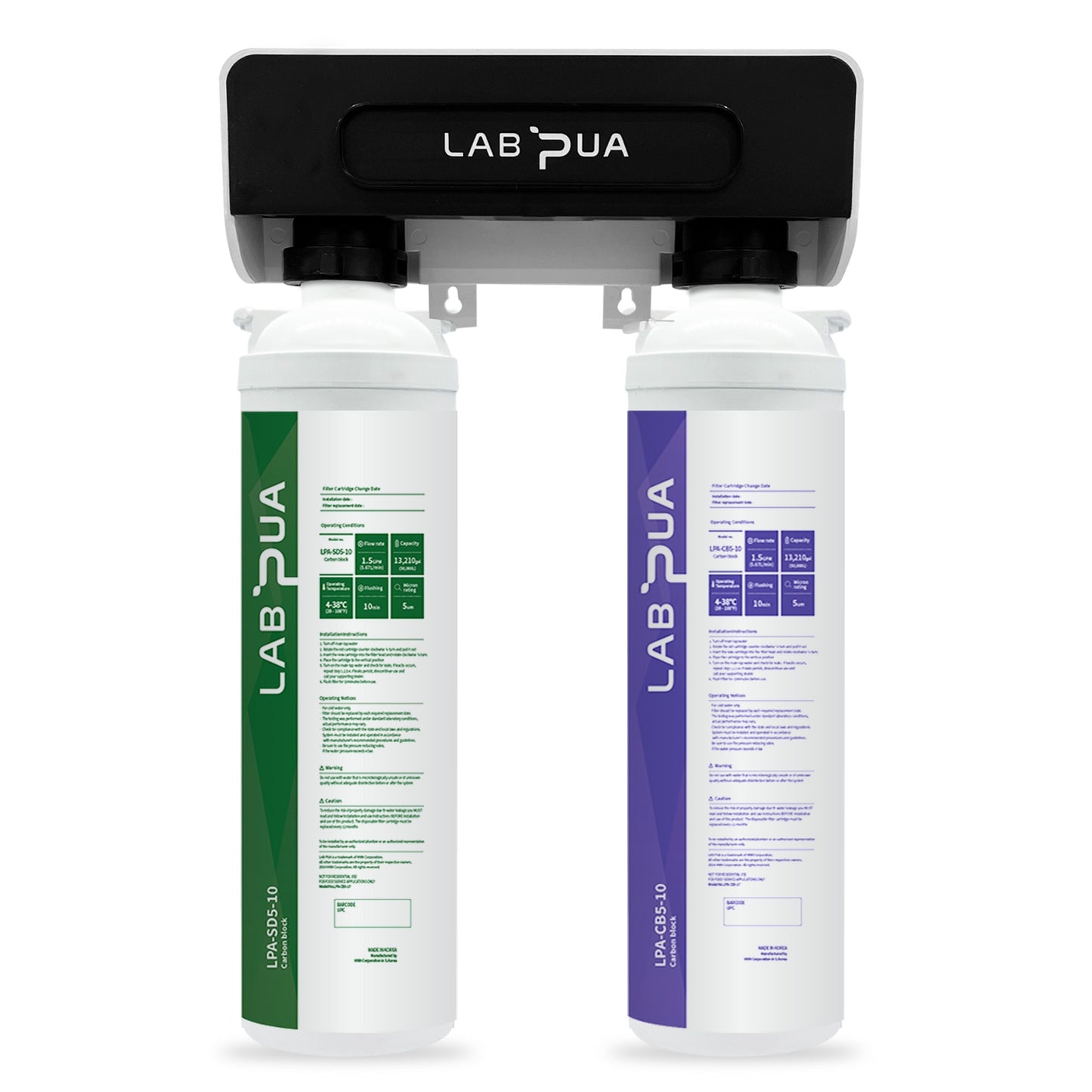 Lab Pua Twin Header Series Sediment With Full Carbon Block