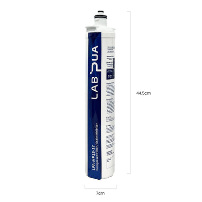 Lab Pua LPA-MP1S-17 0.1 Micron with Scale Remover Quick Twist Filter High flow Kit 1/2" hose
