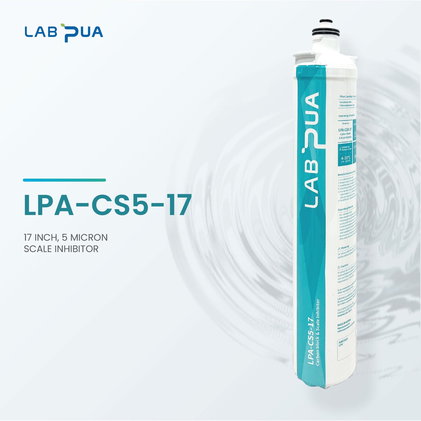 Lab Pua Twin Header series 5Micron Pure Carbon block with 0.1 Micron Ultra Fine &Scale Filter KIT