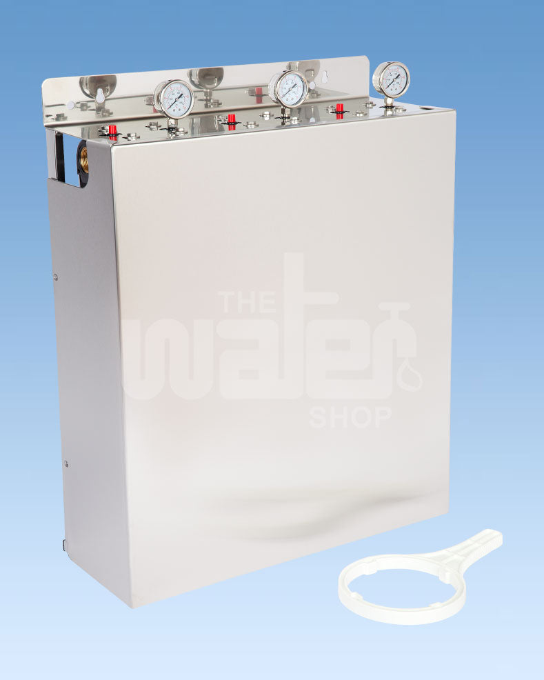 Wholehouse water system High Performance Triple Stage with Stainless Steel cover  Watermarked