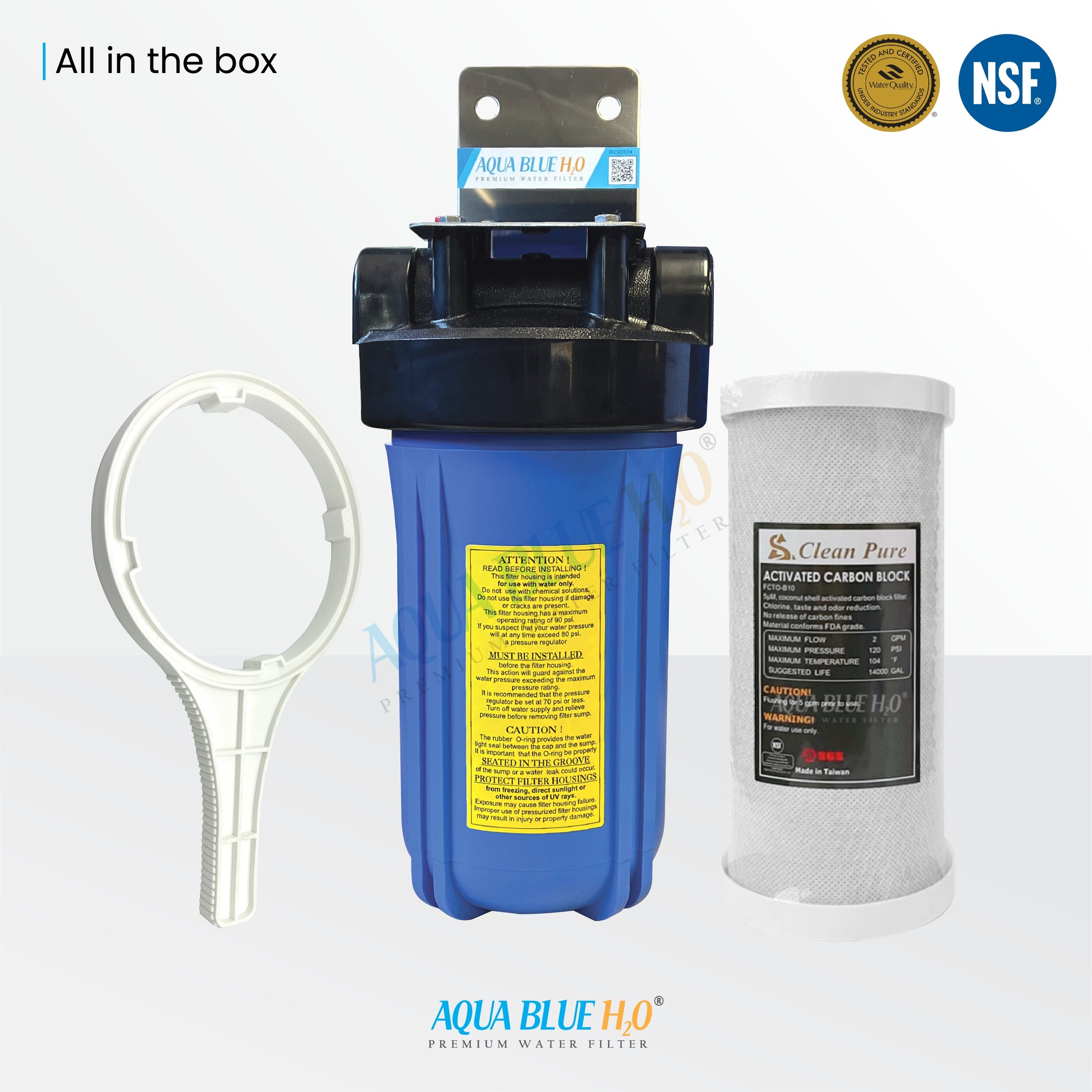 Rain Water Tank Filter system BIG Blue UV residence with CTO 5 Micron filter included