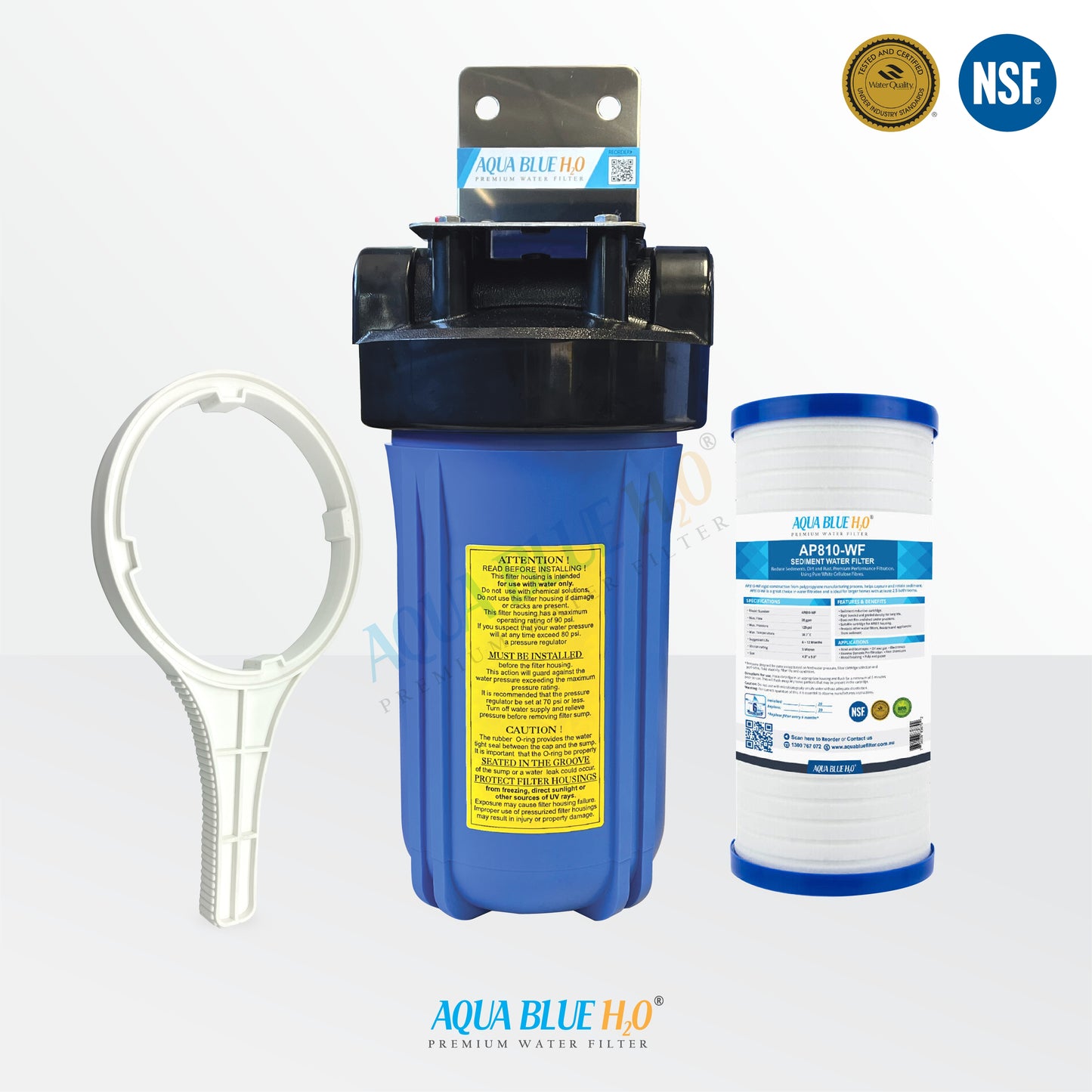 Rain Water Tank Filter system BIG Blue UV residence with AP810-WF 5 Micron Sediment Filter