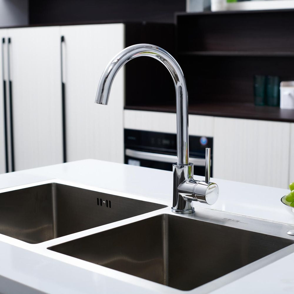 Lab Pua Residential Water Filter Kit LPA-MP1-10 10" with Mondella Resonance 35mm Chrome Side Pin Lever Sink Mixer