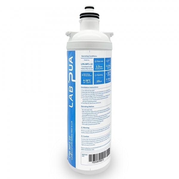 Lab Pua Residential Water Filter Kit LPA-MP1-10 10" with Mondella Resonance 35mm Chrome Side Pin Lever Sink Mixer