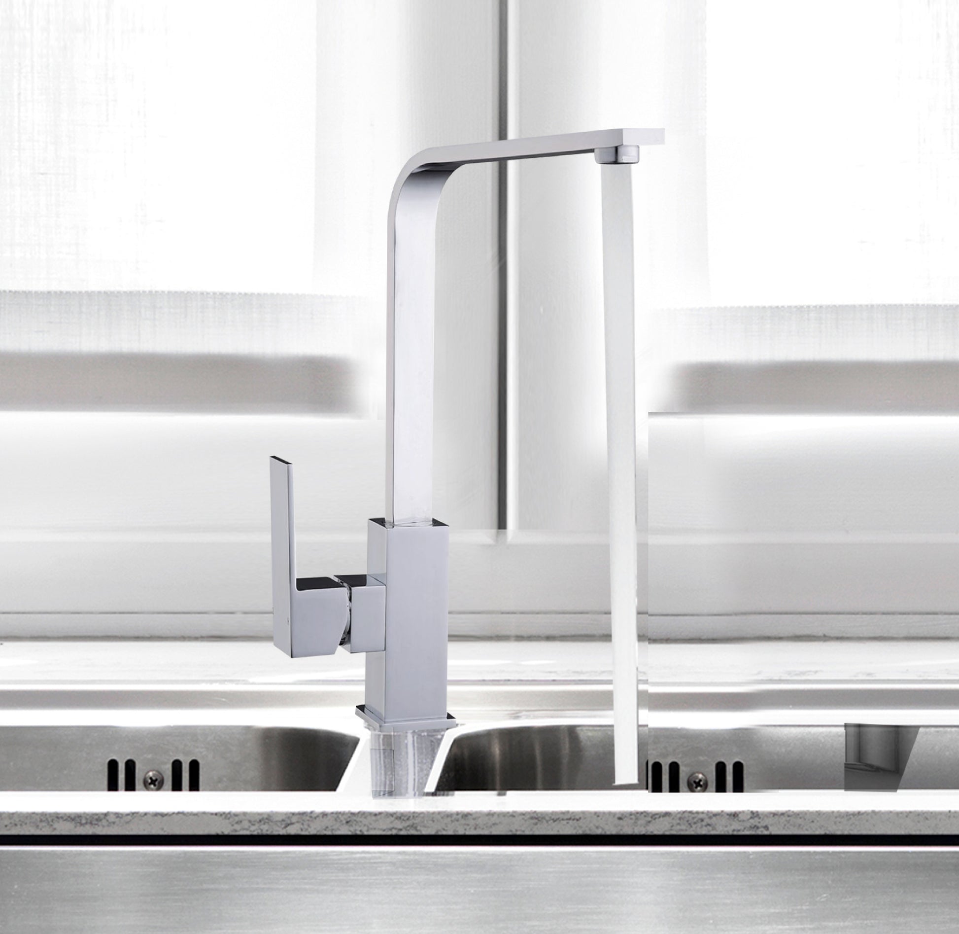 Lab Pua Residential Water Filter Kit LPA-MP1-10 10" with Mondella Resonance 35mm Chrome Side Pin Lever Sink Mixer