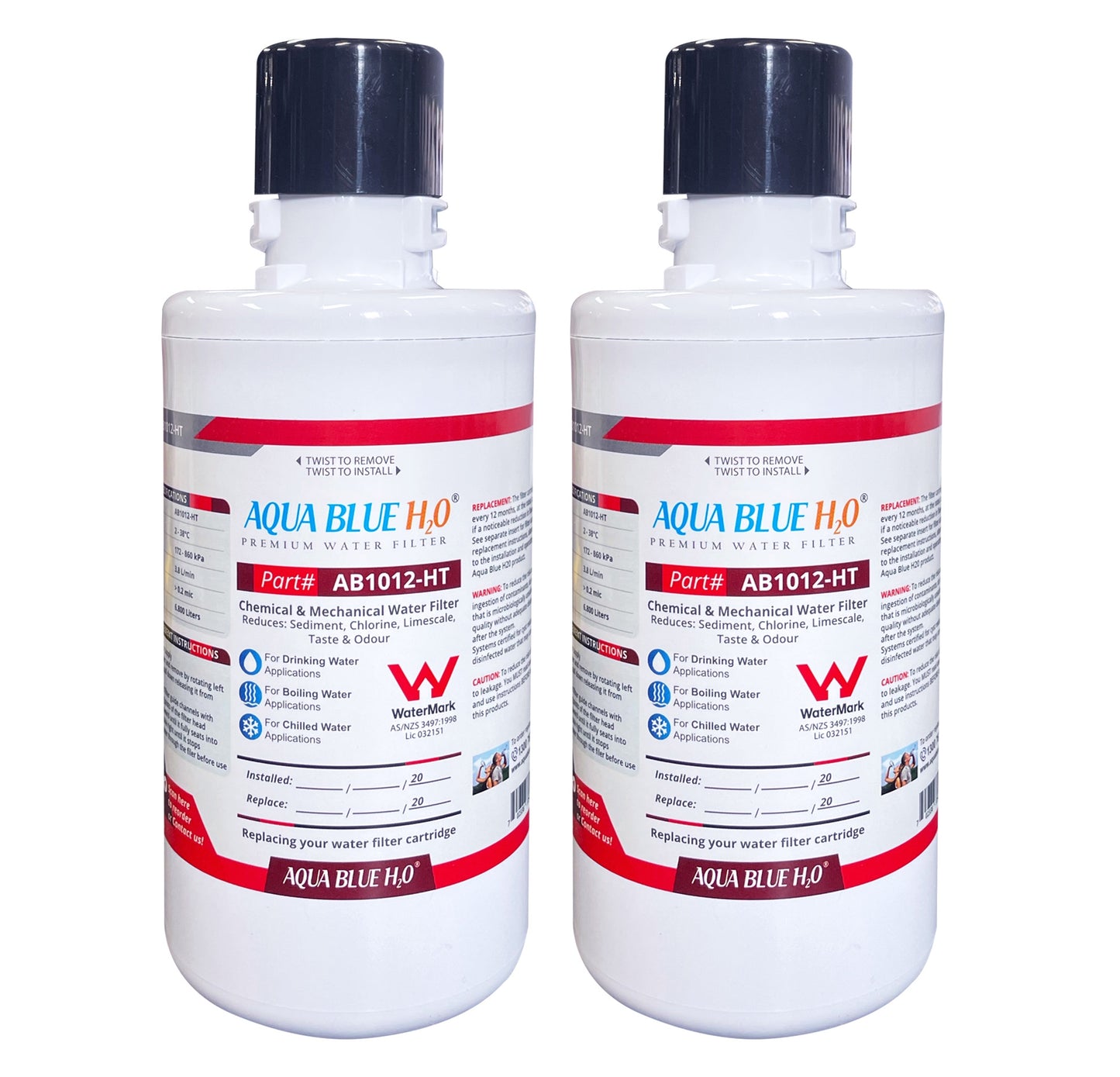 Aqua Blue H2O AB1012-HT for ZIP 93702 Replacement Water Filter Cartridge