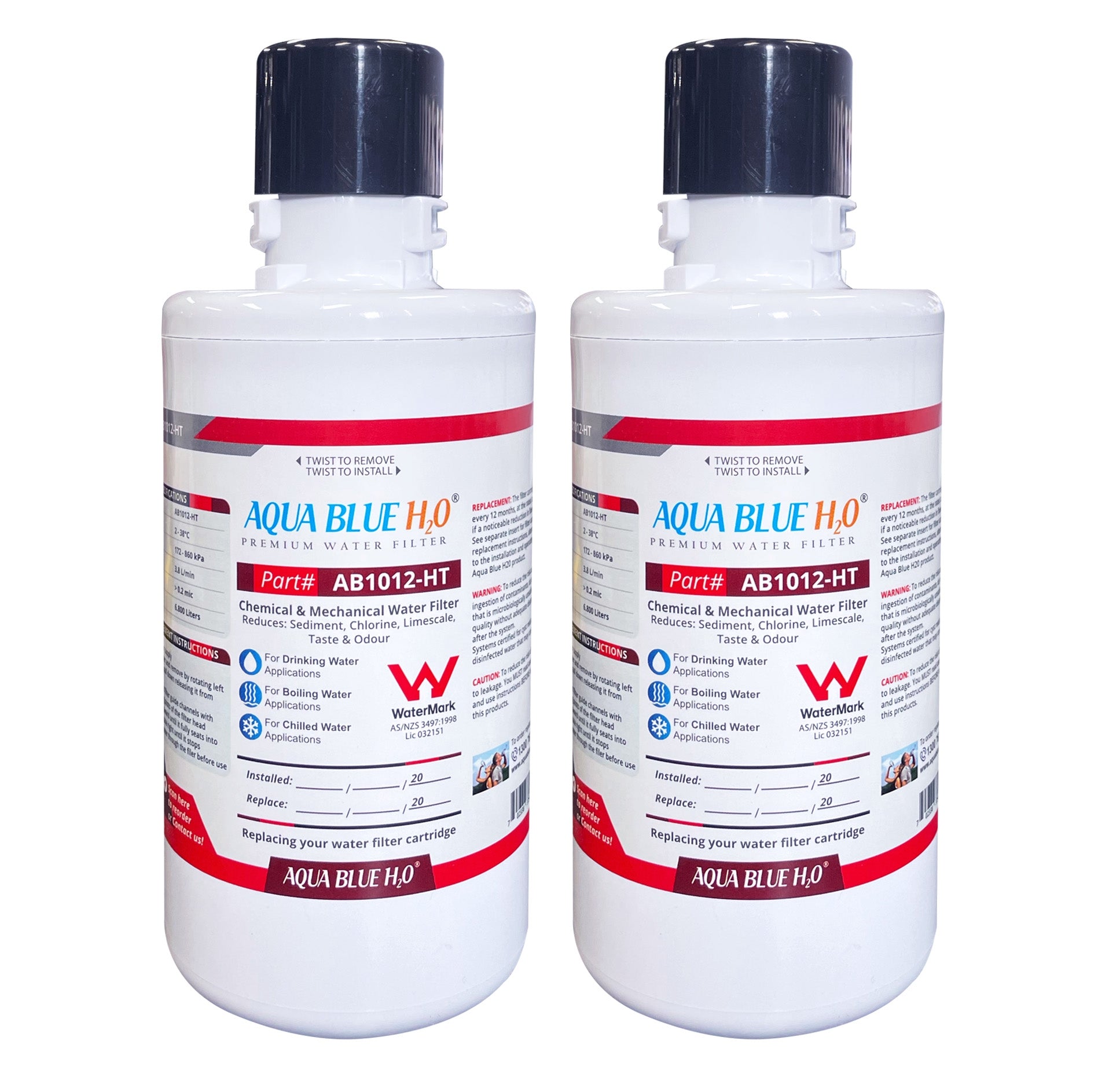 Aqua Blue H2O AB1012-HT for ZIP 93702 Replacement Water Filter Cartridge