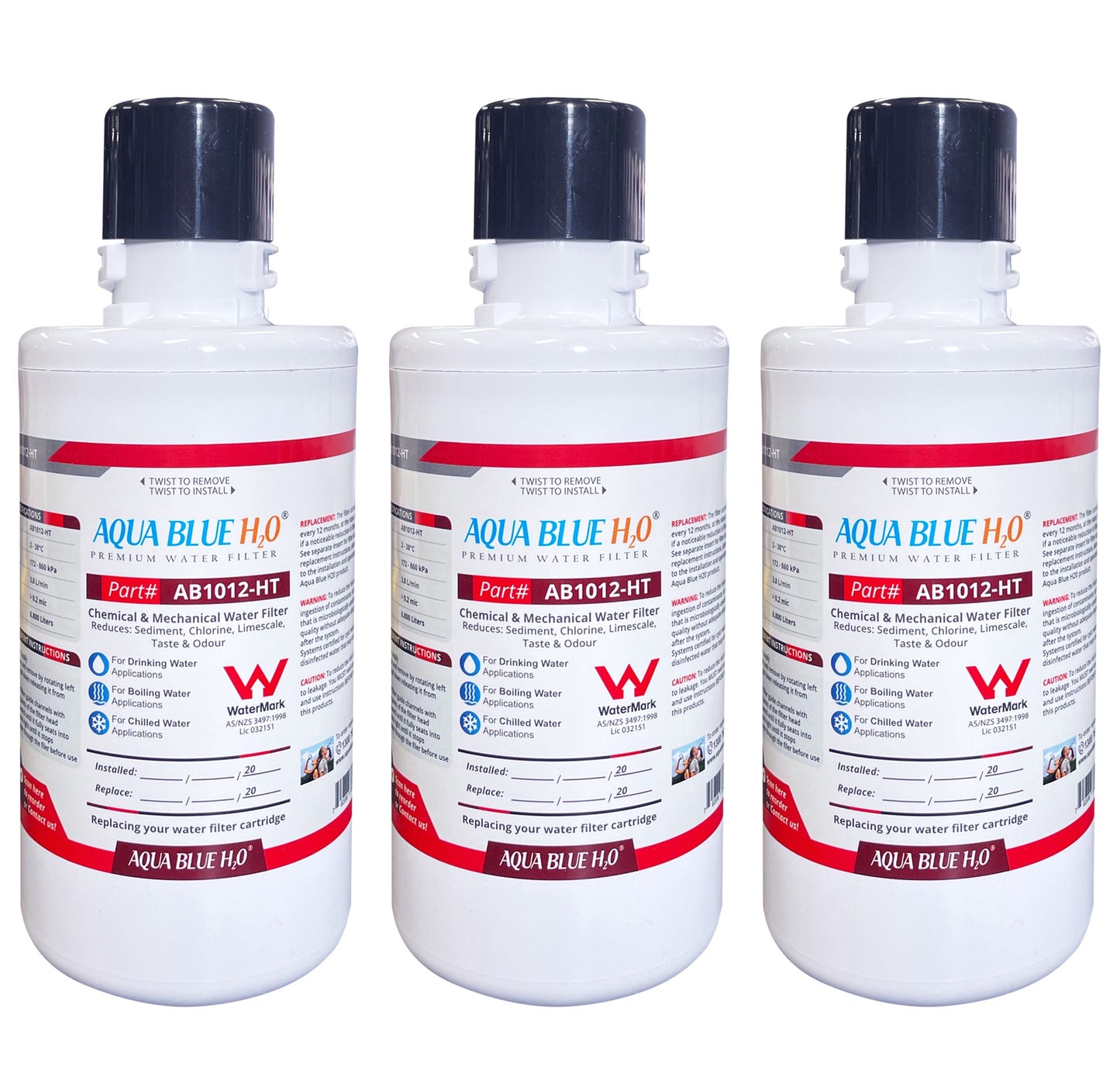 Aqua Blue H2O AB1012-HT for ZIP 93702 Replacement Water Filter Cartridge