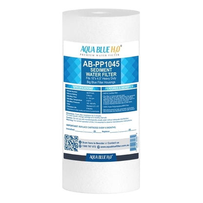 10" x 4.5" Big Blue Triple Whole House Water System with UV Guard UVG SLT30 System