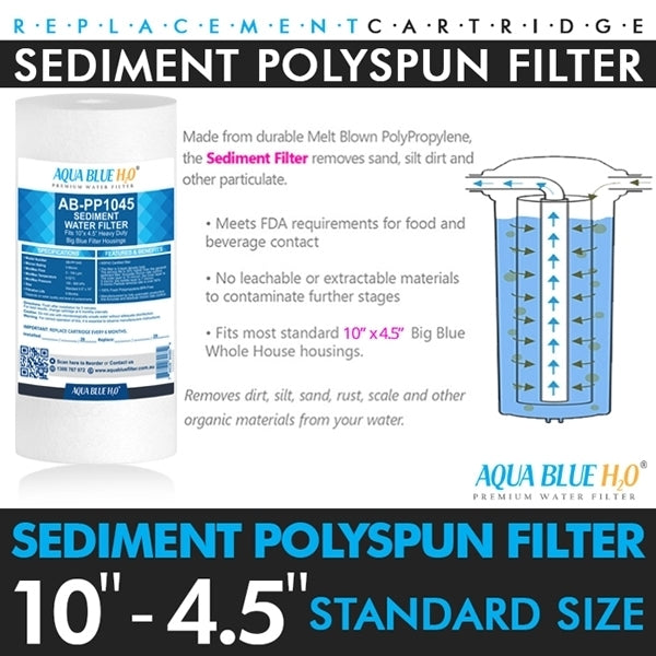 10" x 4.5" Big Blue Triple Whole House Water System with UV Guard UVG SLT30 System