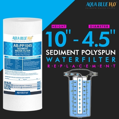 10" x 4.5" Big Blue Triple Whole House Water System with UV Guard UVG SLT30 System