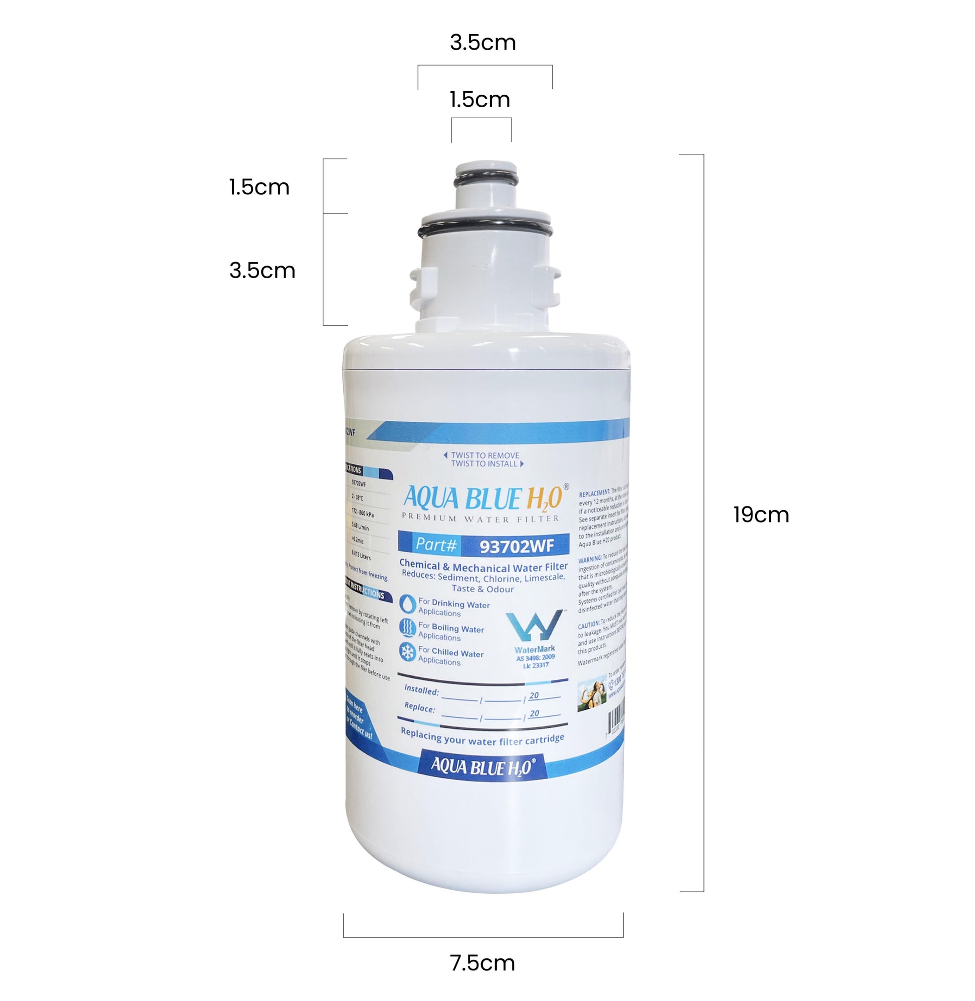 ZIP 93702 Replacement Water Filter Cartridge