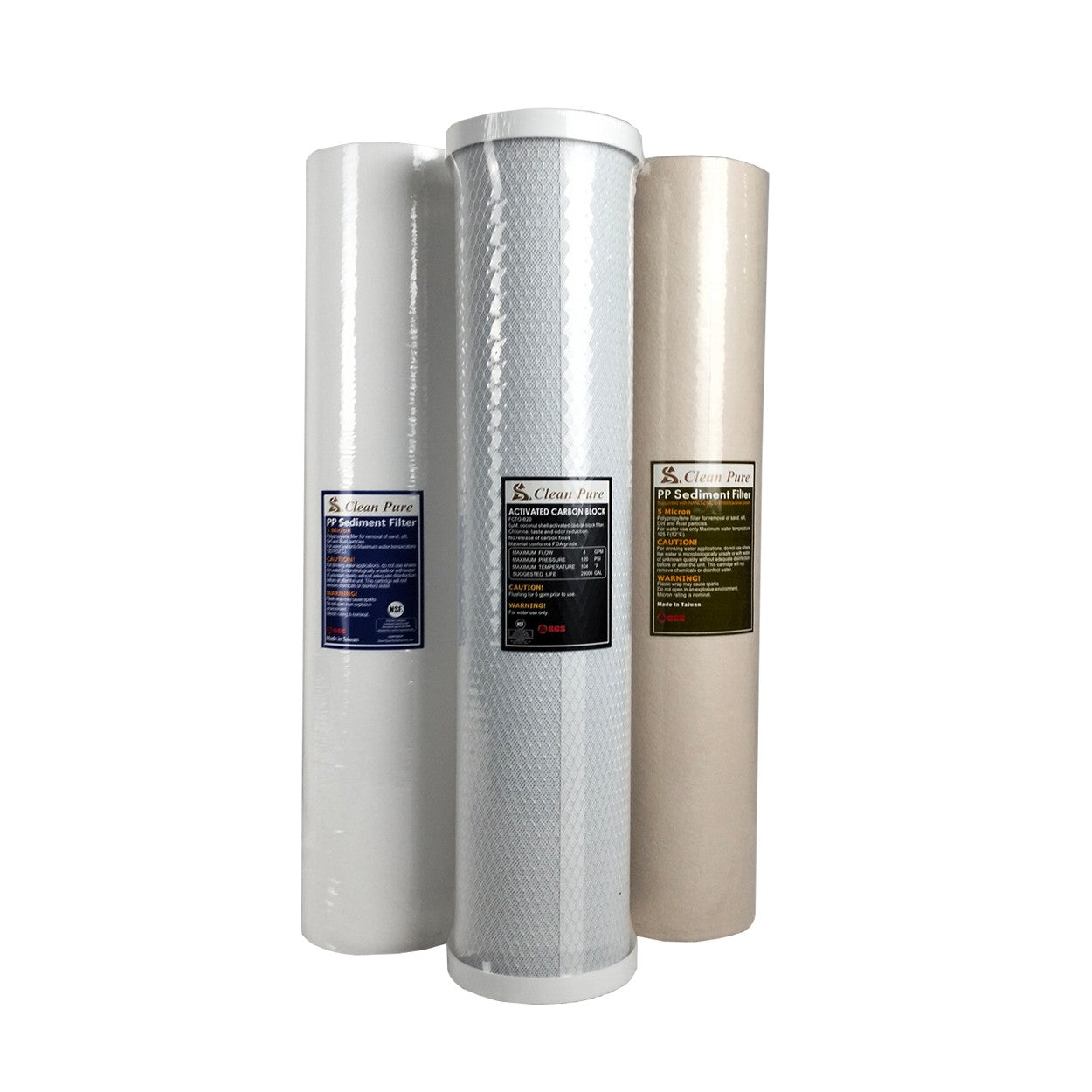 Whole House Water Filters with Dover White Cover Triple 99% eliminate bacteria