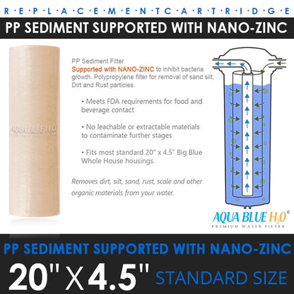 Whole House Water Filters with Bluegum Cover Triple 99% eliminate bacteria