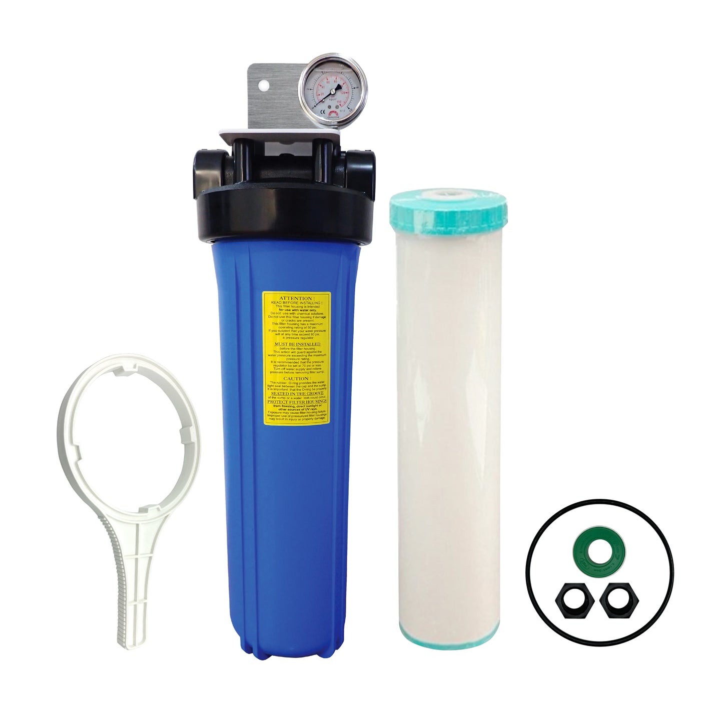 Whole House Water Filtration Systems 20 x 4.5 BIG BLUE option