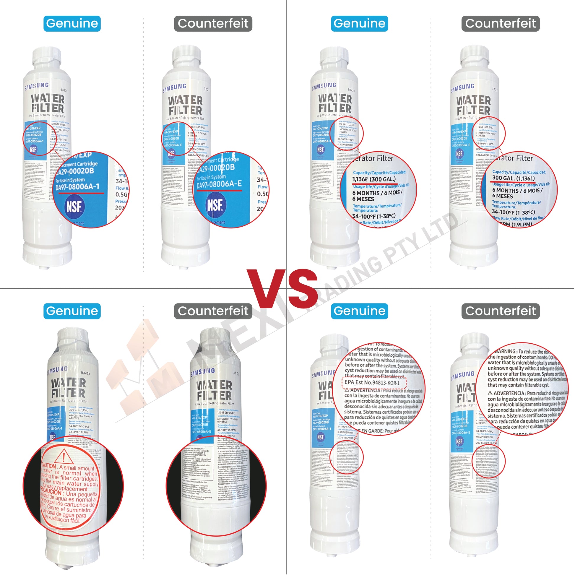 DA29-00020A, B, B-1 Genuine Samsung fridge filters