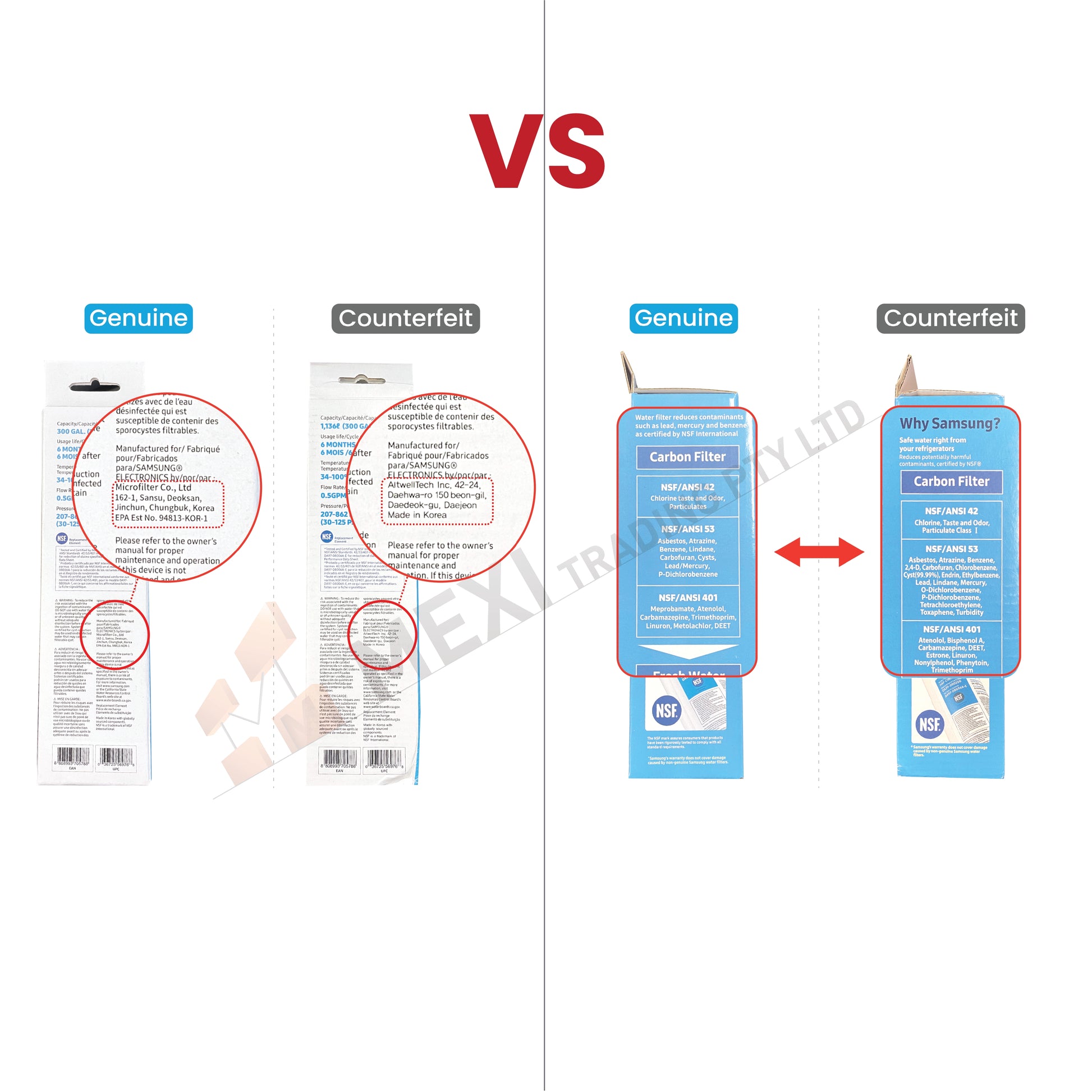 DA29-00020A, B, B-1 Genuine Samsung fridge filters