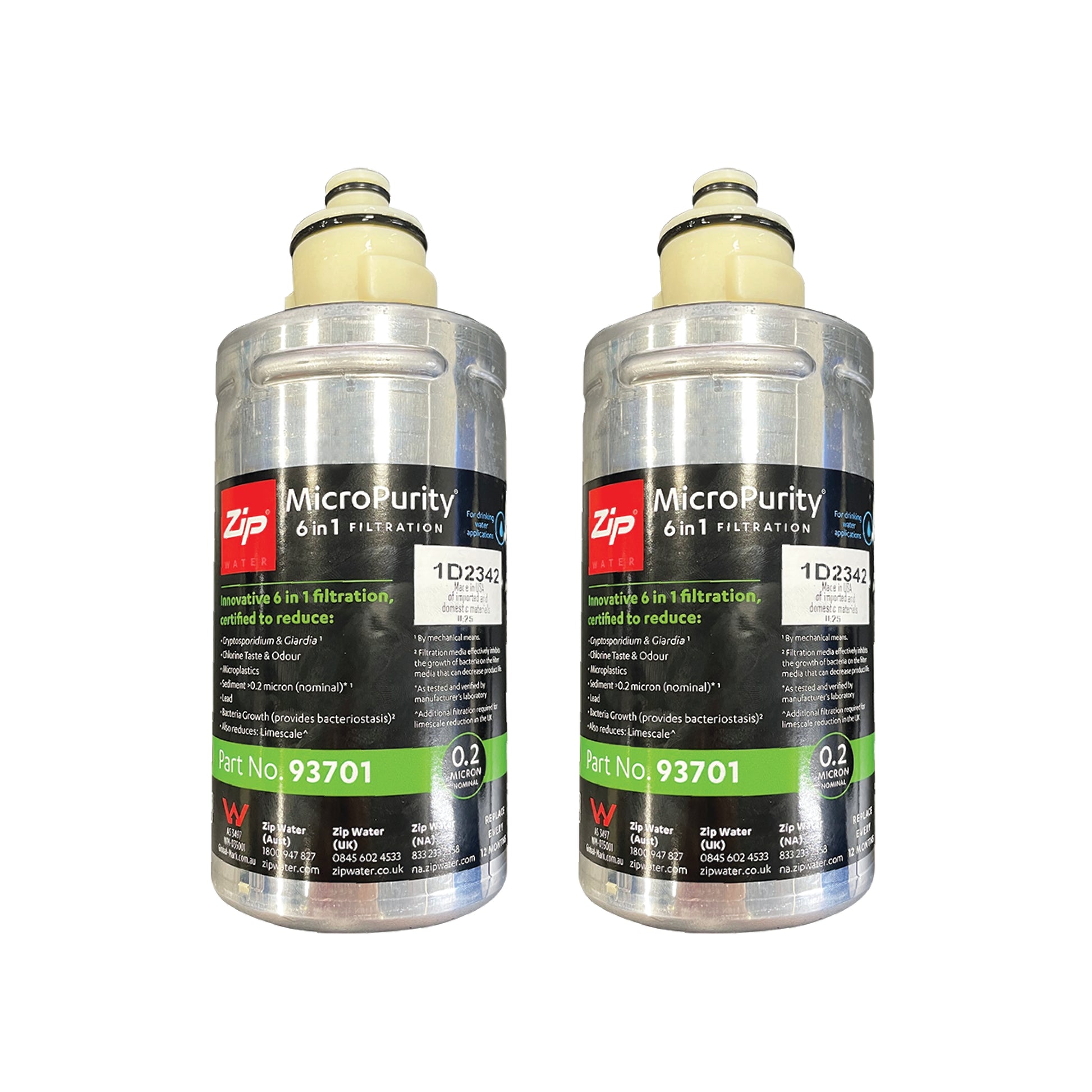 2X Zip MicroPurity 93701 Residential Hydrotap 0.2 Micron