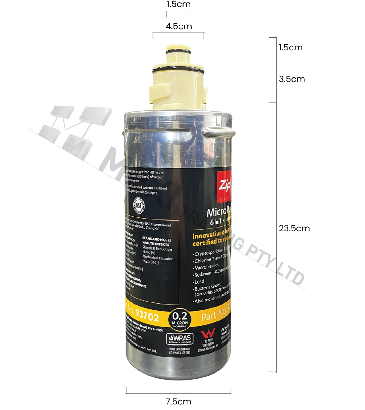 2x Zip HydroTap Water Filter MicroPurity 93702 0.2 Micron