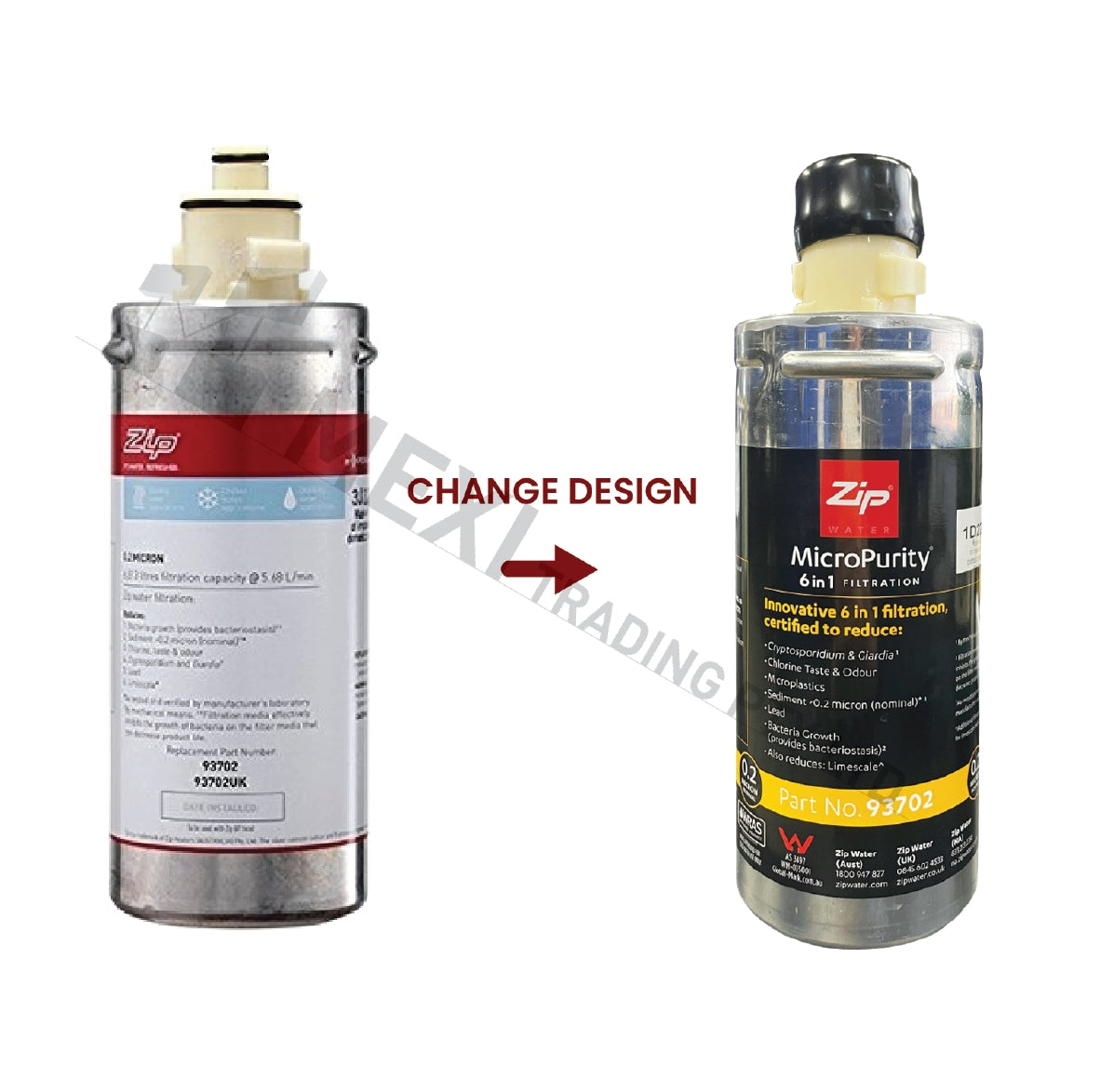 Zip Genuine  MicroPurity 93702 Commercial Water Filter with Zip 91295 Sparkling Replacement Cartridge