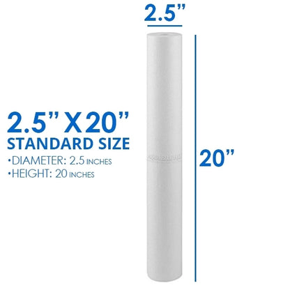 Aqua Blue H20 Polyspun Pre Filter 1 MIcron 20x2.5” ABPP2025-1M