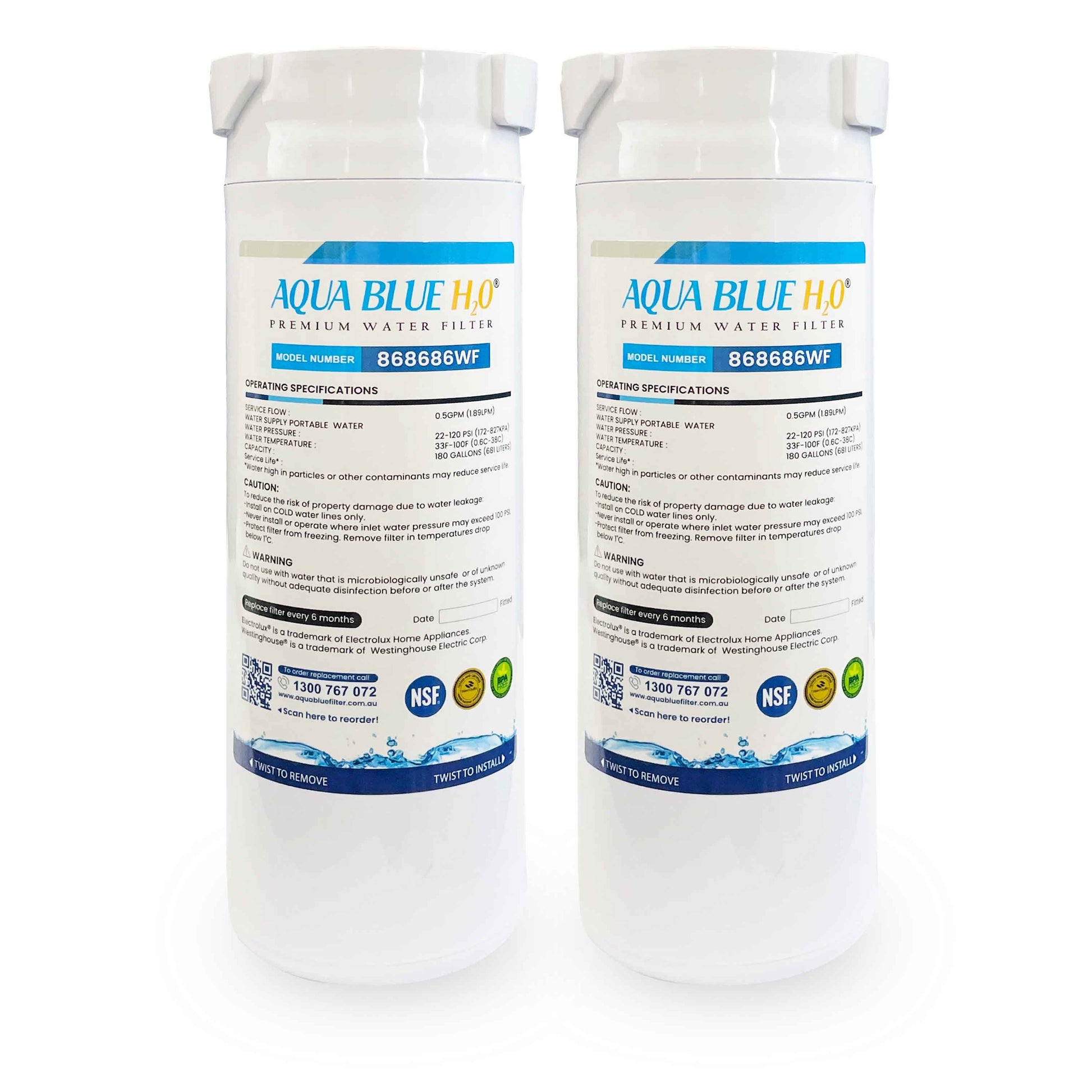 868686 Water Filter Fisher & Paykel FWC5 Water Filter for RF500Q