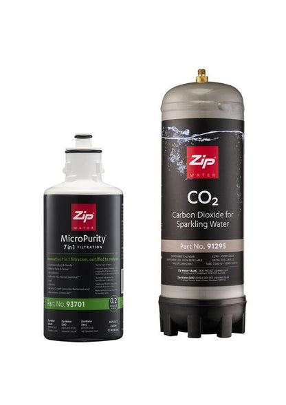 Zip Genuine MicroPurity 93701 Residential Hydrotap Water Filter with Zip 91295 Sparkling Replacement Cartridge