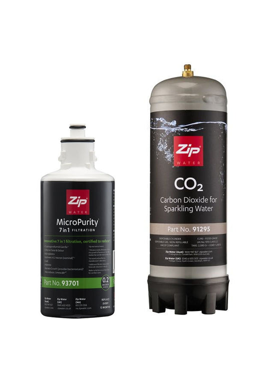Zip Genuine MicroPurity 93701 Residential Hydrotap Water Filter with Zip 91295 Sparkling Replacement Cartridge