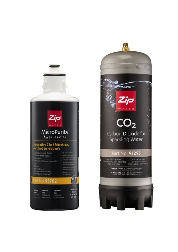 Zip Genuine  MicroPurity 93702 Commercial Water Filter with Zip 91295 Sparkling Replacement Cartridge