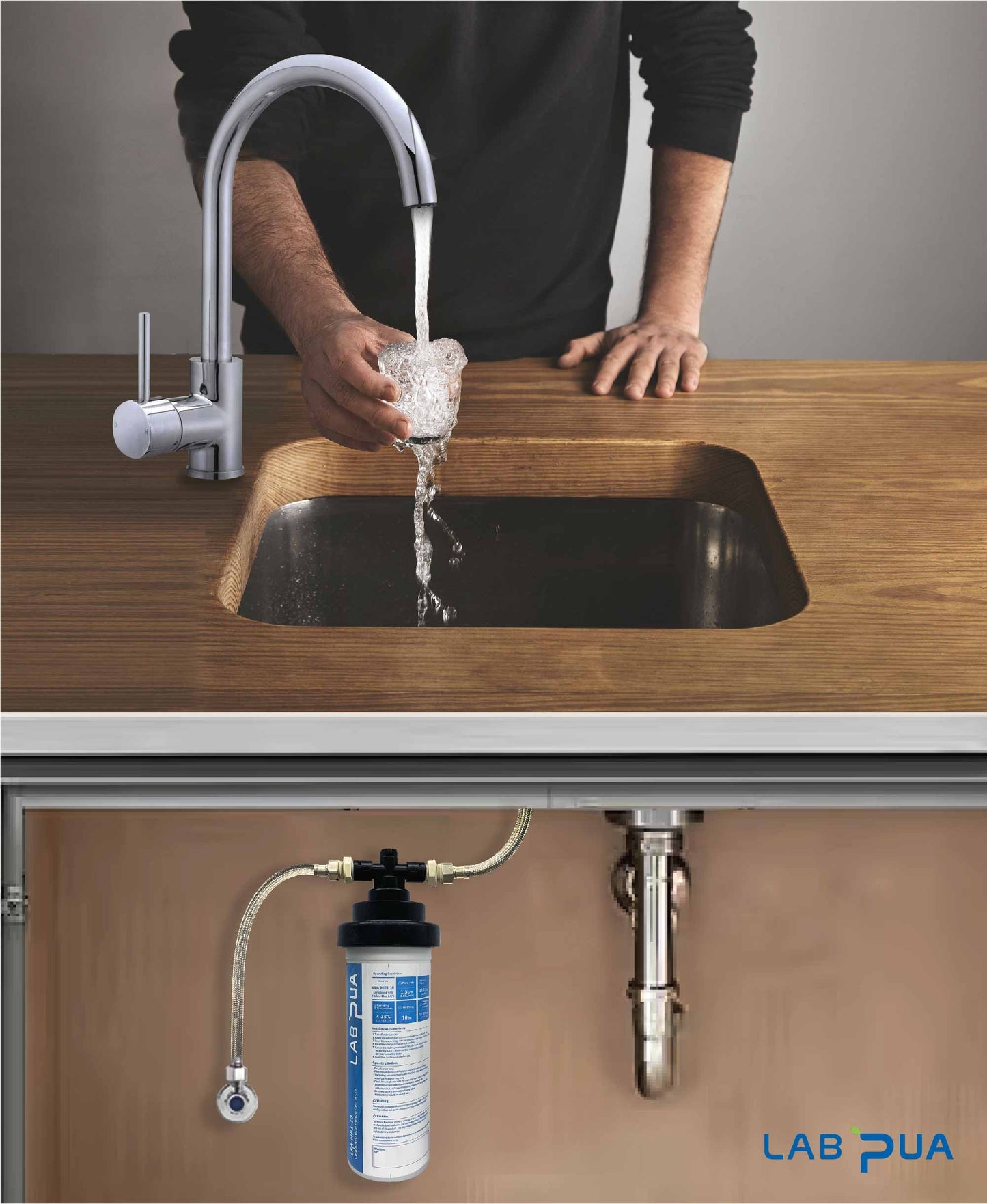 Lab Pua Residential Under Sink Switch Filter Kit LPA-CS1-10 10 Inch 1 MICRON