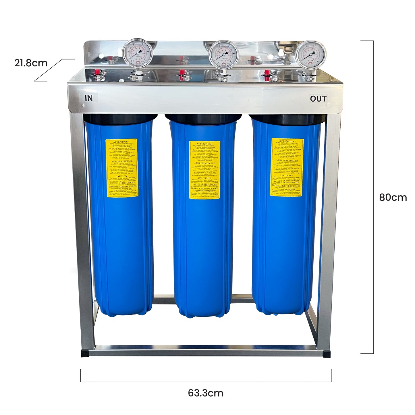 20" Big Blue Triple Whole House Water System with UV Guard UVG SLT30 Systemm