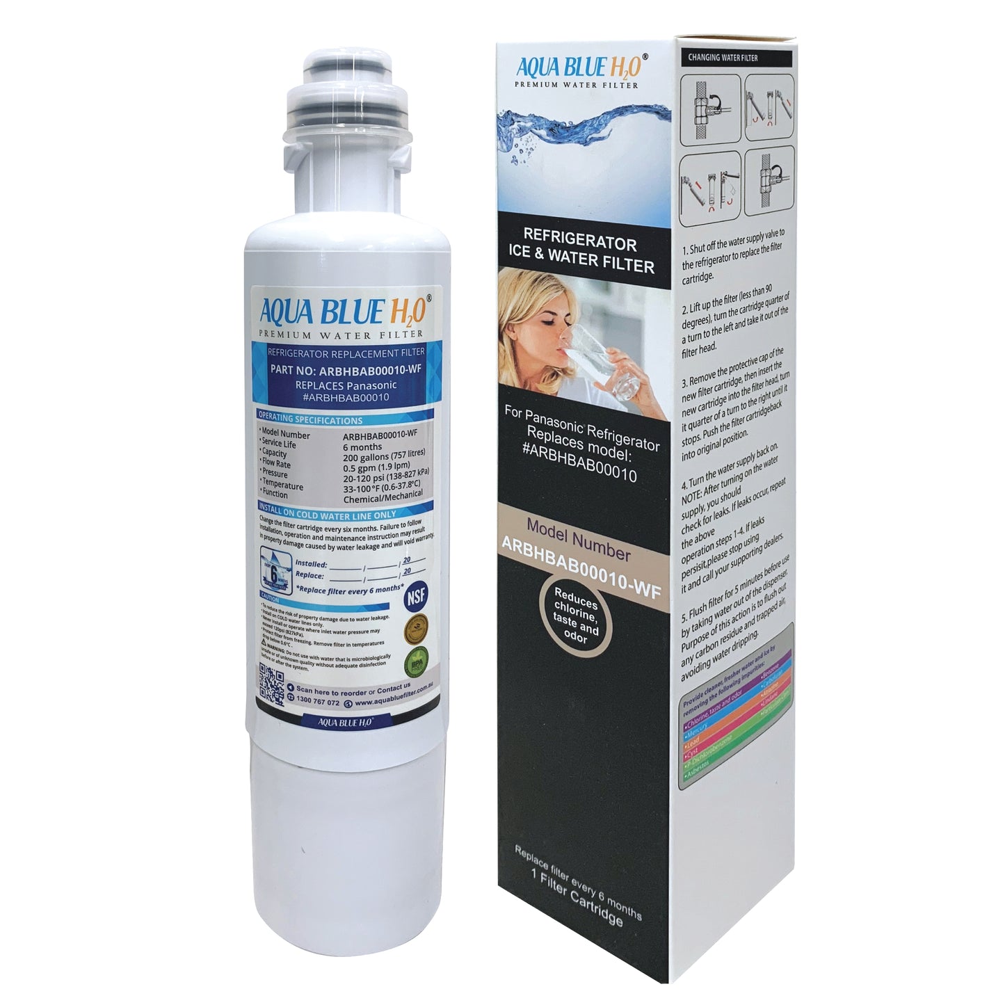 ARBHBAB00010 PANASONIC FRIDGE WATER FILTER-NR-XY680L