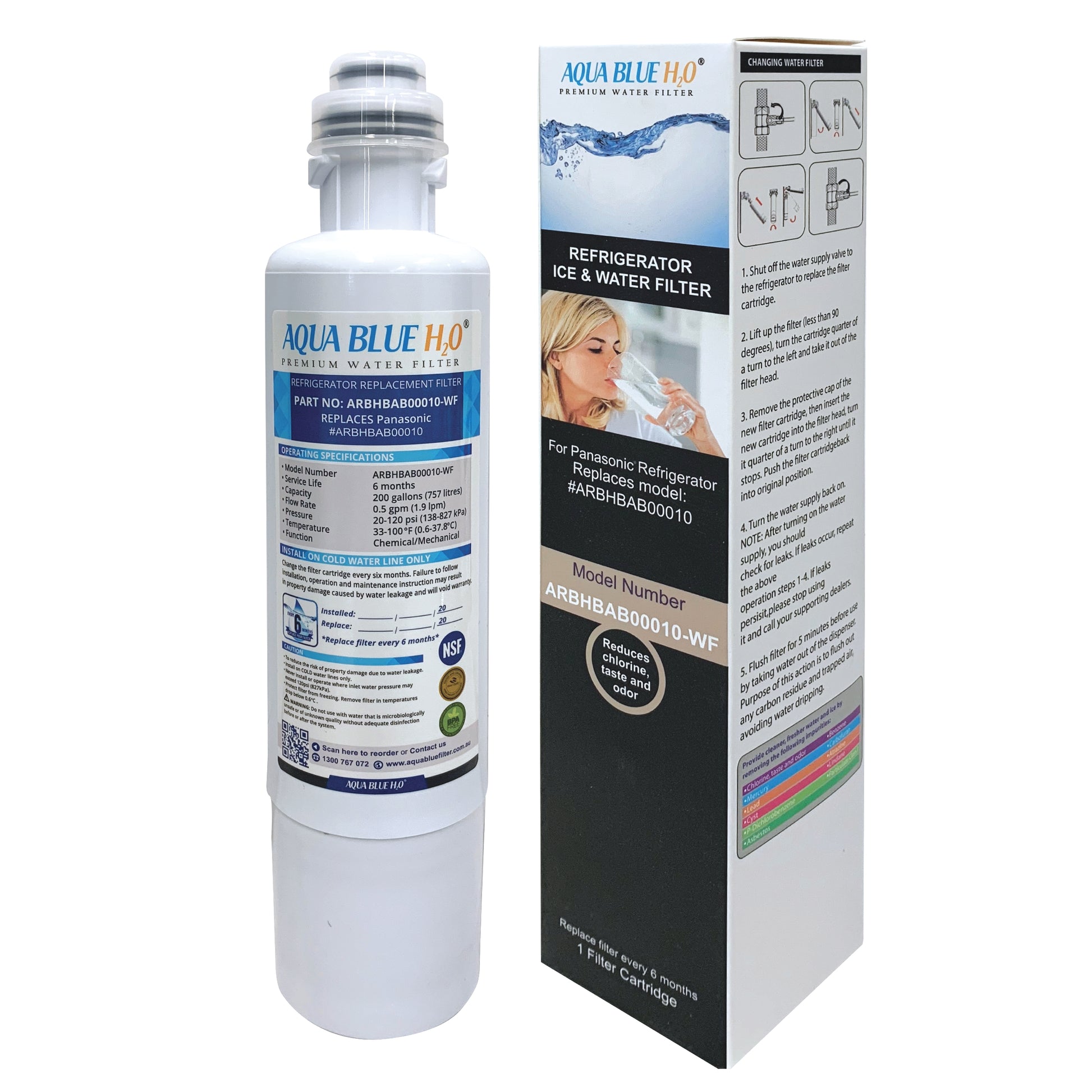 ARBHBAB00010 PANASONIC FRIDGE WATER FILTER-NR-XY680L