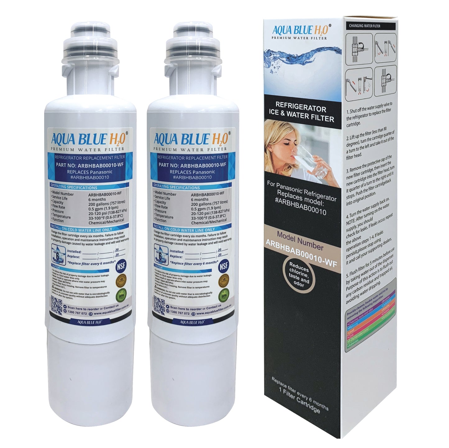 ARBHBAB00010 PANASONIC FRIDGE WATER FILTER-NR-XY680L