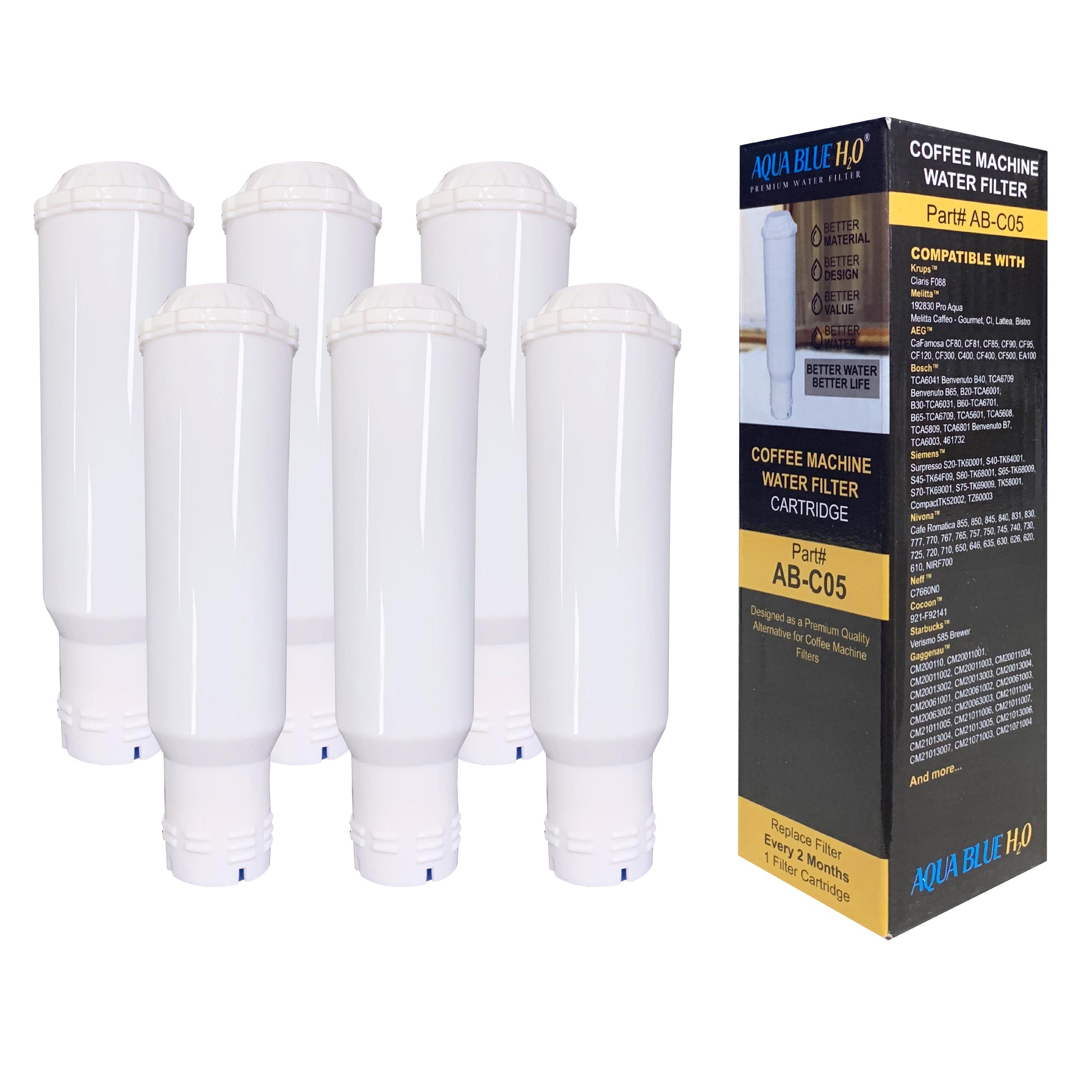 Compatible Coffee Machine Water Filter Replacement for Krups Claris F088