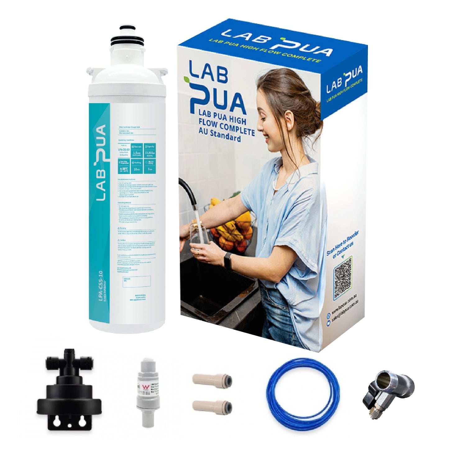 Lab Pua Residential Water Filter Kit With Faucet LPA-CS5-10