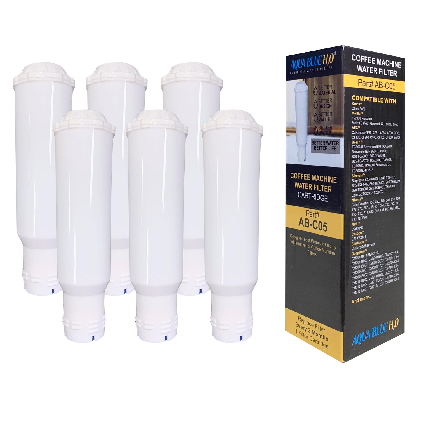 Compatible Coffee Machine Water Filter Replacement for Krups Claris F088