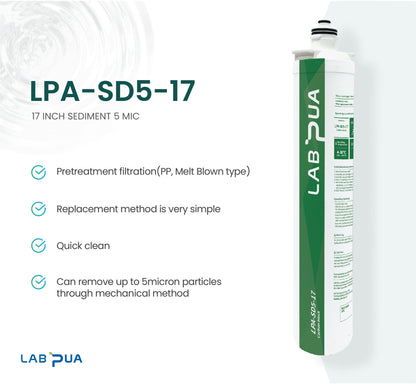 Lab Pua Residential High Flow Water Filter Kit 17 Inch Series