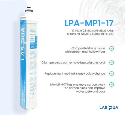 Lab Pua Residential High Flow Water Filter Kit 17 Inch Series
