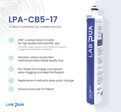 Lab Pua Residential High Flow Water Filter Kit 17 Inch Series