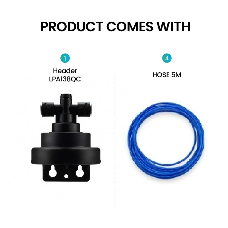 Lab Pua Residential Water Filter header+1/4"Hose Kit 17 Inch Series