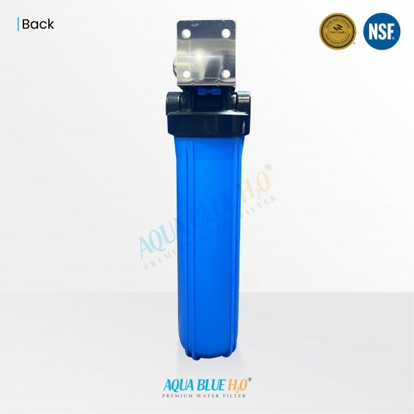 20 Inch Big Blue Whole House Water System With GAC Granular Activated Coconut Carbon 20" X 4.5" Refillable 2045 Silver GAC