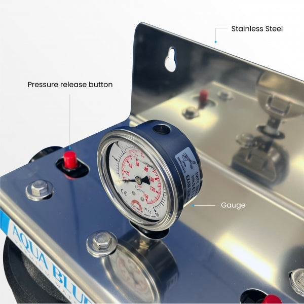 20 Inch Big Blue Whole House Water System With GAC Granular Activated Coconut Carbon 20" X 4.5" Refillable 2045 Silver GAC