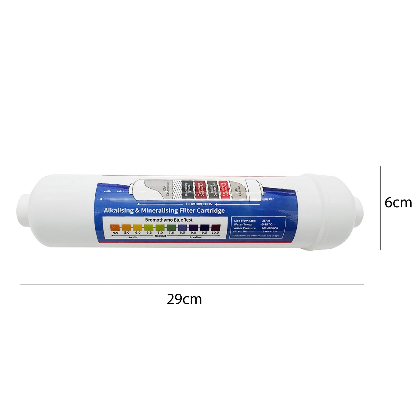 K Series Alkaline Water Filter Replacement Cartridge 10"