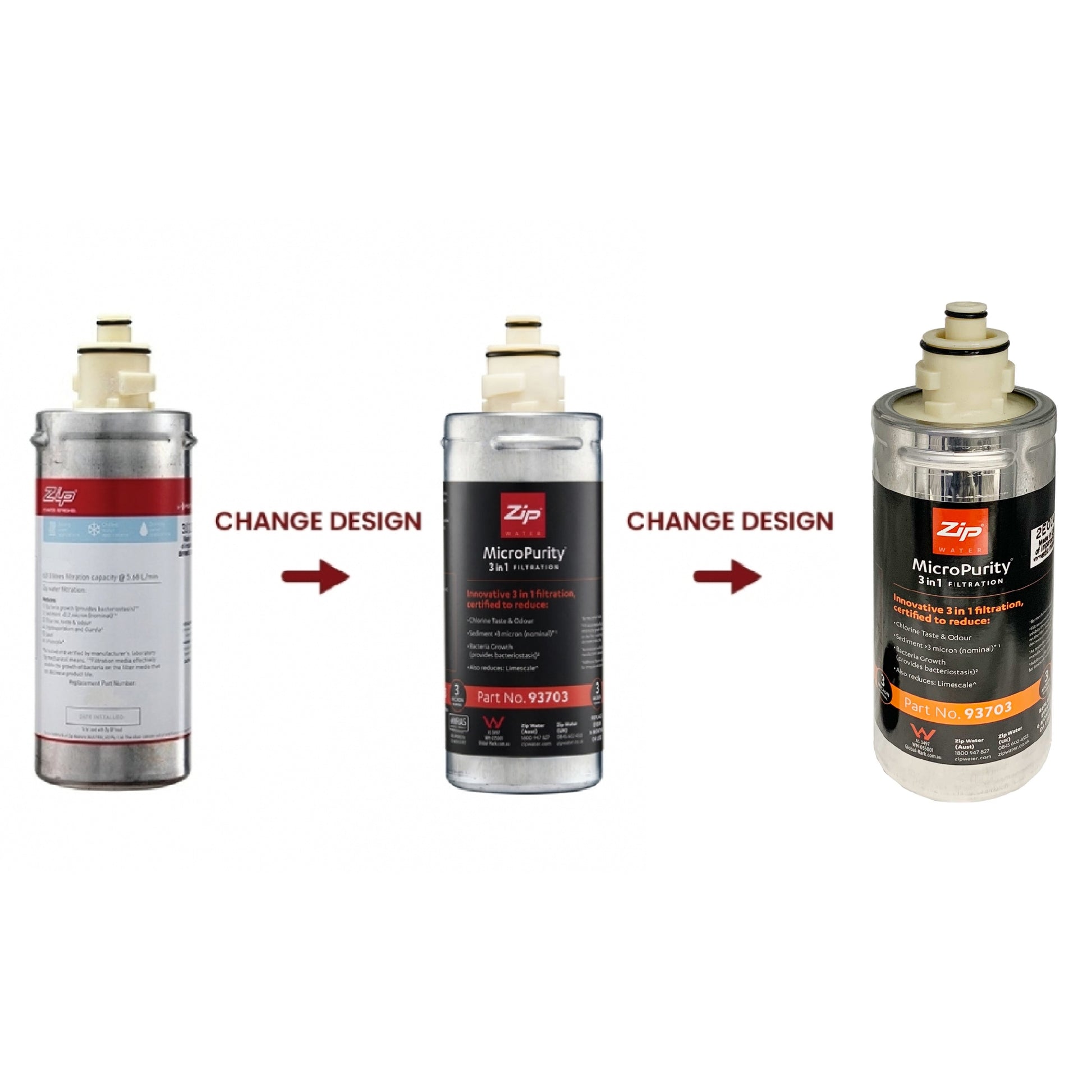 Zip 93703 Genuine MicroPurity Water Filter Cartridge with Zip 91295 Sparkling Replacement Cartridge