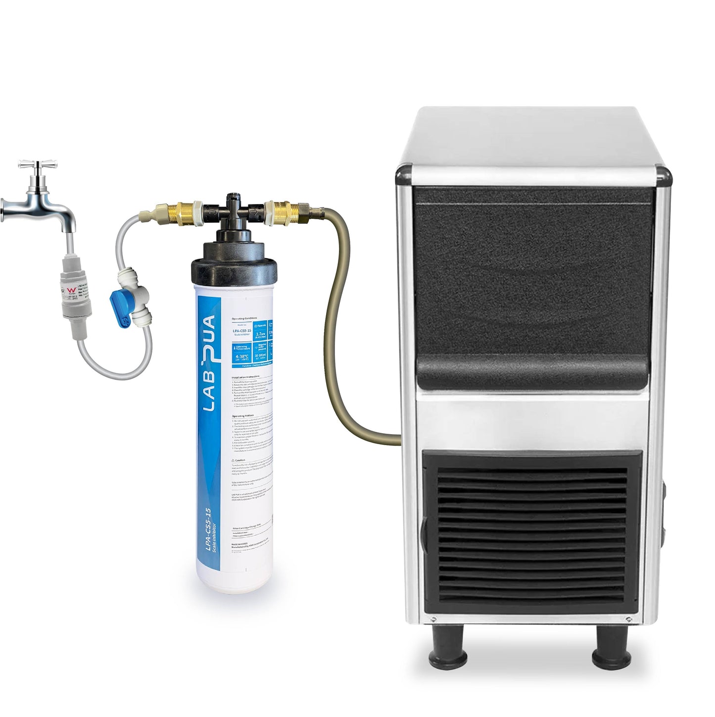 LPA CS1 15, 1μm carbon block with scale inhibitor with Devanti 45kg-60kg Ice Maker