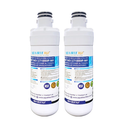 Aqua Blue LT1000P Fridge Water Filter, Compatible with LG LT1000P, LT1000PC, MDJ64844601, ADQ74793501
