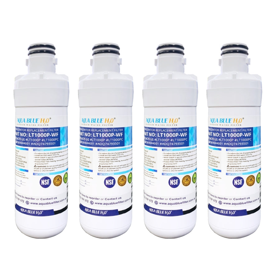 Aqua Blue LT1000P Fridge Water Filter, Compatible with LG LT1000P, LT1000PC, MDJ64844601, ADQ74793501