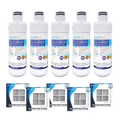 LG LT1000P, MDJ64844601, ADQ74793501 compatible water filter with LG LT120F ADQ73214404 replacing air filter